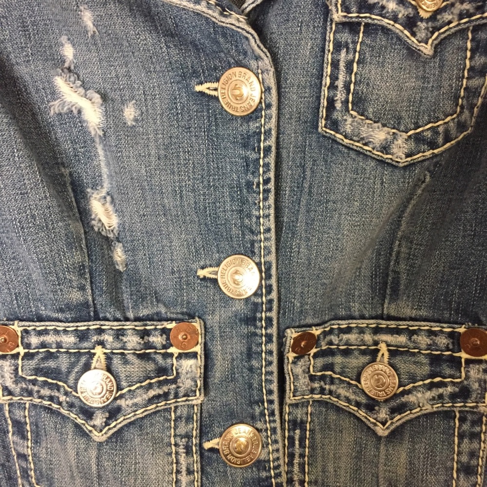 True Religion Jackie T Jean Jacket. Size small - Picture 4 of 5